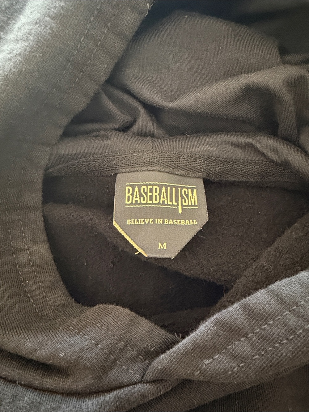 Baseballism Youth Black Hoodie Sweatshirt - size M - Picture 5 of 5